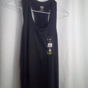 Athletic Works Tank Top XS 0-2 Women Racer Back Moisture Wicking Black